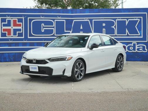 Platinum White Pearl 2026 Honda Civic Hybrid Sport Touring