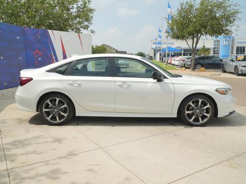 Platinum White Pearl 2026 Honda Civic Hybrid Sport Touring