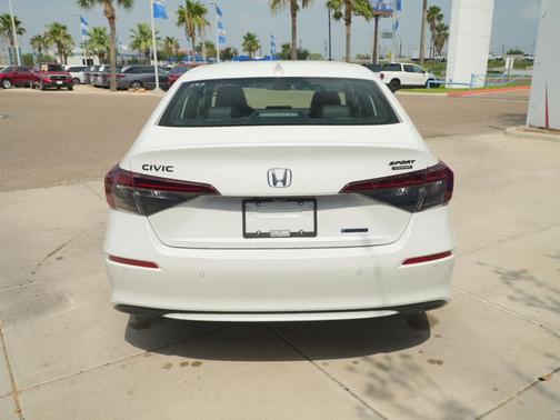 Platinum White Pearl 2026 Honda Civic Hybrid Sport Touring