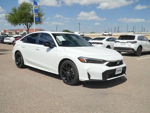 Platinum White Pearl 2026 Honda Civic Hybrid Sport