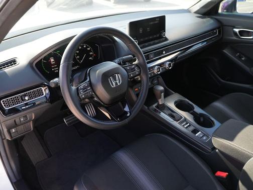 Platinum White Pearl 2025 Honda Civic Hybrid Sport
