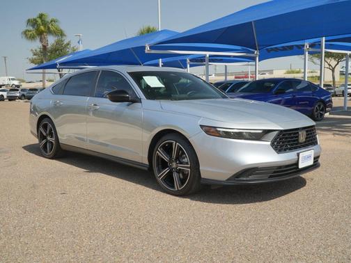 Solar Silver Metallic 2025 Honda Accord Hybrid Sport