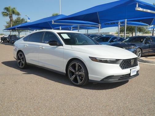 Platinum White Pearl 2025 Honda Accord Hybrid Sport