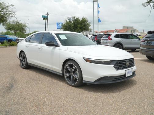 Platinum White Pearl 2025 Honda Accord Hybrid Sport