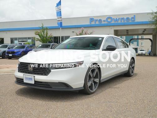 Platinum White Pearl 2025 Honda Accord Hybrid Sport