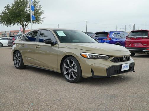 Sand Dune Pearl 2025 Honda Civic Hybrid Sport Touring