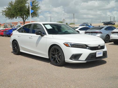 Platinum White Pearl 2024 Honda Civic Sport
