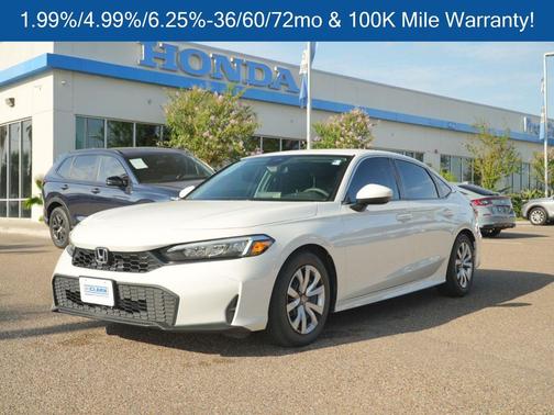 Platinum White Pearl 2026 Honda Civic LX
