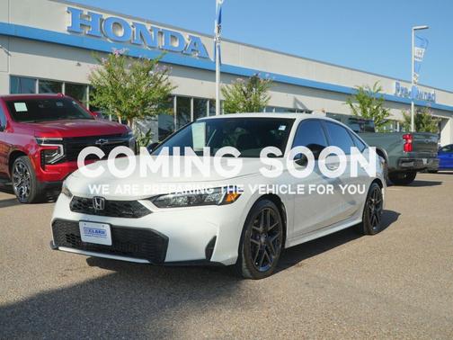 Platinum White Pearl 2025 Honda Civic Hybrid Sport