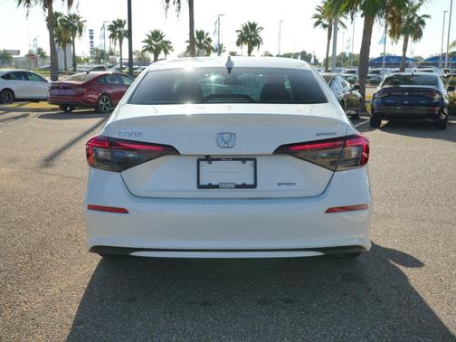 Platinum White Pearl 2025 Honda Civic Hybrid Sport