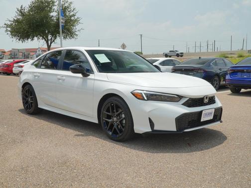 Platinum White Pearl 2026 Honda Civic Hybrid Sport