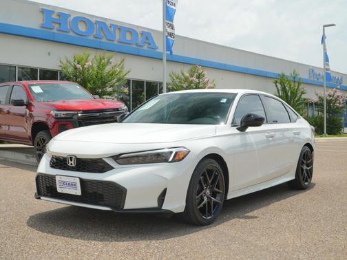 Platinum White Pearl 2026 Honda Civic Hybrid Sport