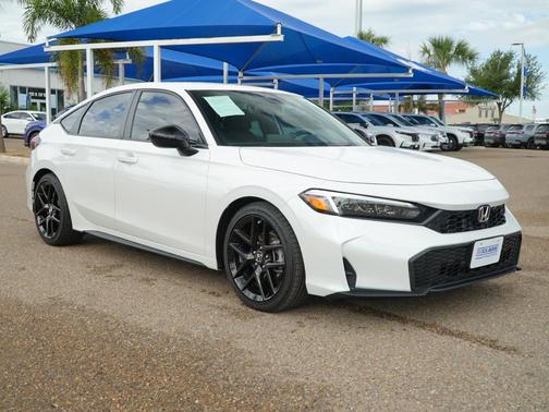 Platinum White Pearl 2025 Honda Civic Sport