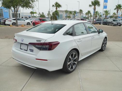 Platinum White Pearl 2026 Honda Civic Hybrid Sport Touring