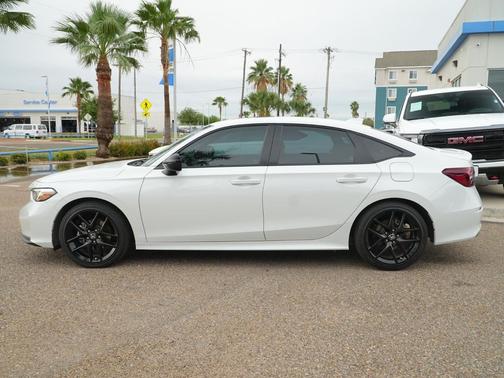 Platinum White Pearl 2025 Honda Civic Hybrid Sport