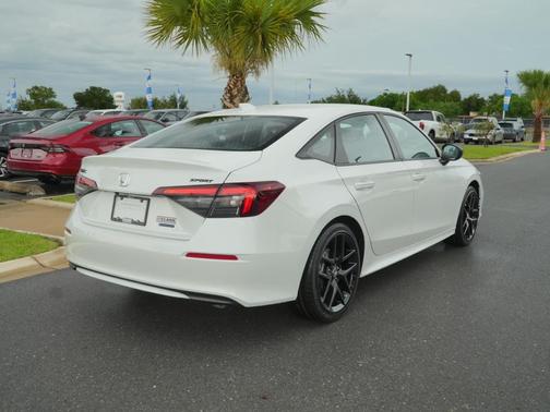 Platinum White Pearl 2026 Honda Civic Hybrid Sport