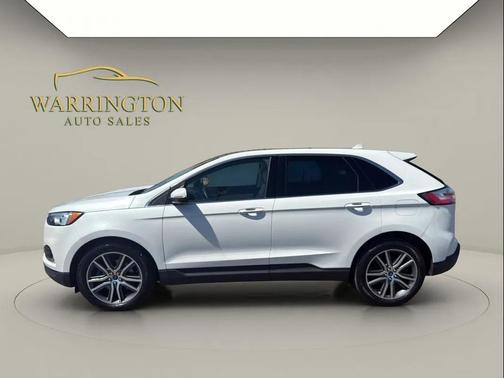 Star White Metallic Tri-Coat 2020 Ford Edge Titanium