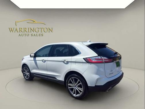 Star White Metallic Tri-Coat 2020 Ford Edge Titanium