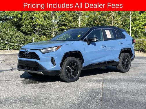 Cavalry Blue/Midnight Black Metallic 2023 Toyota RAV4 Hybrid SE