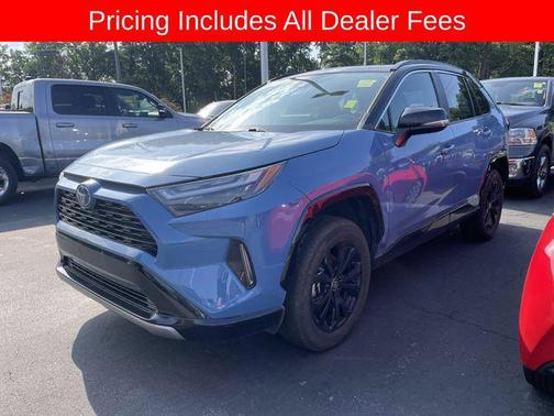 Cavalry Blue/Midnight Black Metallic 2023 Toyota RAV4 Hybrid SE