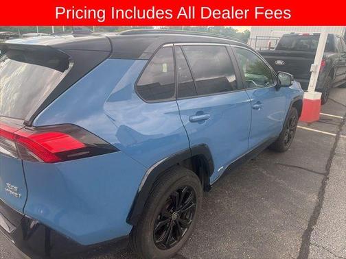 Cavalry Blue/Midnight Black Metallic 2023 Toyota RAV4 Hybrid SE