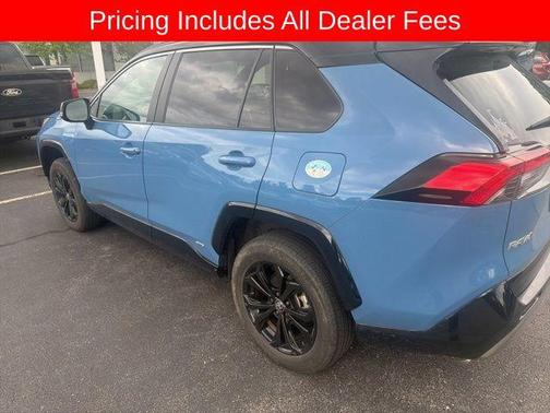 Cavalry Blue/Midnight Black Metallic 2023 Toyota RAV4 Hybrid SE