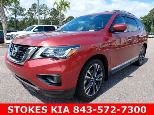 Cayenne Red Metallic 2017 Nissan Pathfinder Platinum