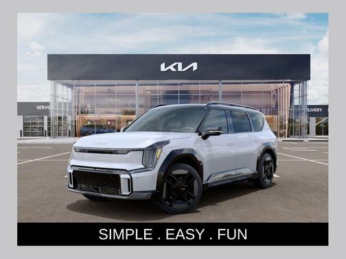 Glacial White Pearl/Ebony Black Roof 2026 Kia EV9 GT-Line