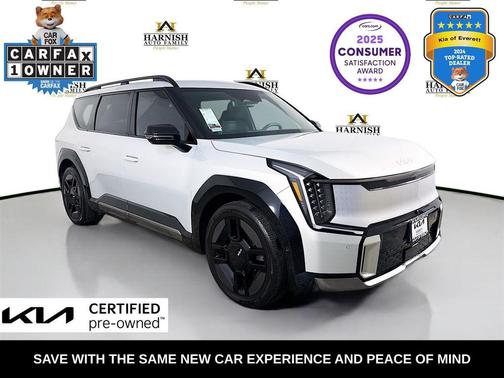 Ivory Silver 2024 Kia EV9 GT-Line