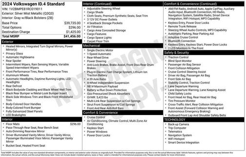 Silver Mist Metallic 2024 Volkswagen ID.4 Standard