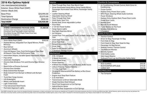 2016 Kia Optima Hybrid EX