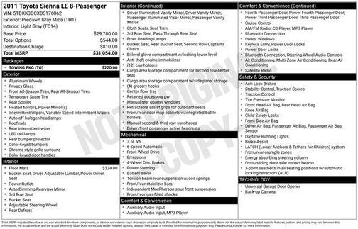 2011 Toyota Sienna LE