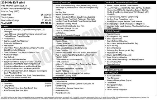 Panthera Metal 2024 Kia EV9 Wind