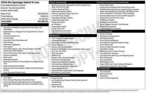 Gravity Gray 2026 Kia Sportage X-Line
