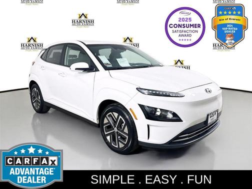 Lunar White 2023 Hyundai KONA EV SE