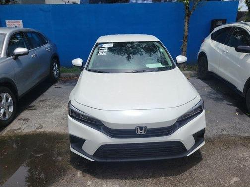Platinum White Pearl 2023 Honda Civic LX