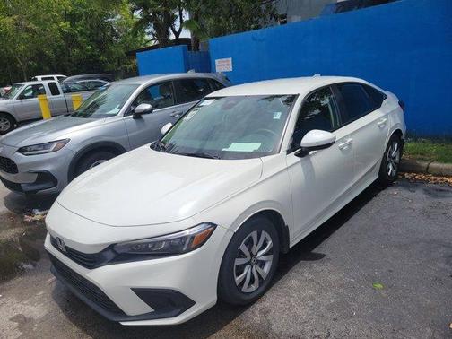 Platinum White Pearl 2023 Honda Civic LX