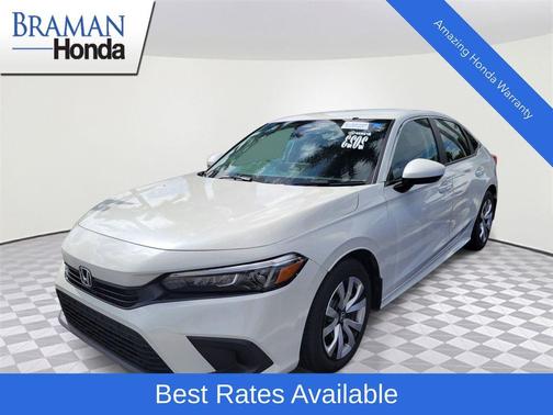 Platinum White Pearl 2023 Honda Civic LX