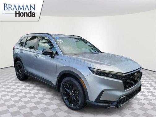 Lunar Silver Metallic 2024 Honda CR-V Hybrid Sport-L
