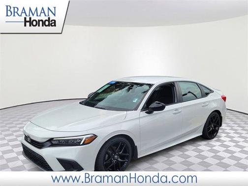 Platinum White Pearl 2025 Honda Civic Sport