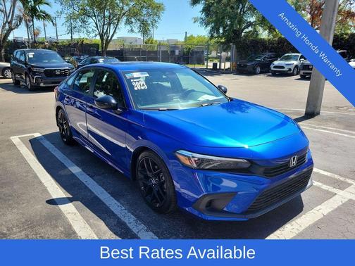 Aegean Blue Metallic 2023 Honda Civic Sport