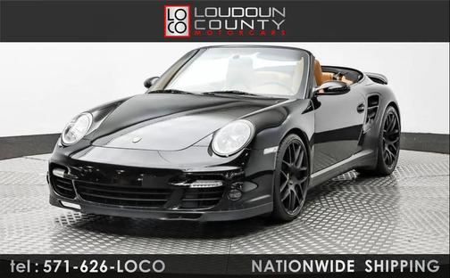Black 2008 Porsche 911 Turbo Cabriolet