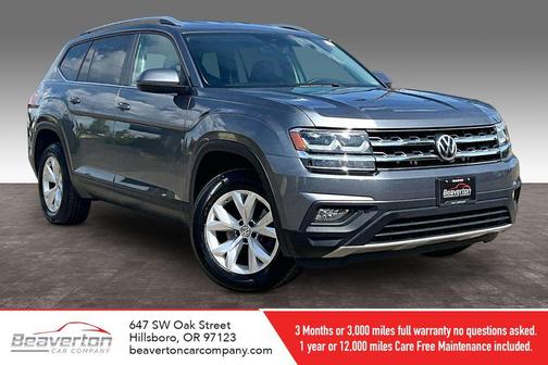 Platinum Gray Metallic 2019 Volkswagen Atlas 3.6L SE w/Technology