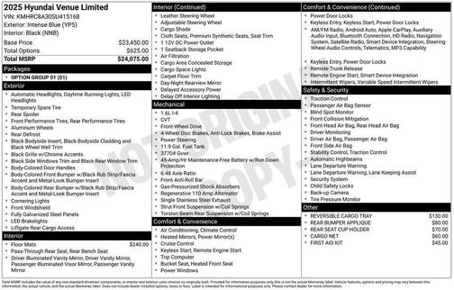 2025 Hyundai VENUE Limited