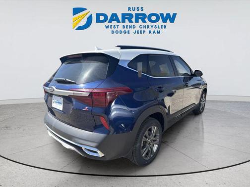 Dark Ocean Blue/White Roof 2021 Kia Seltos S