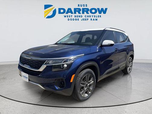 Dark Ocean Blue/White Roof 2021 Kia Seltos S