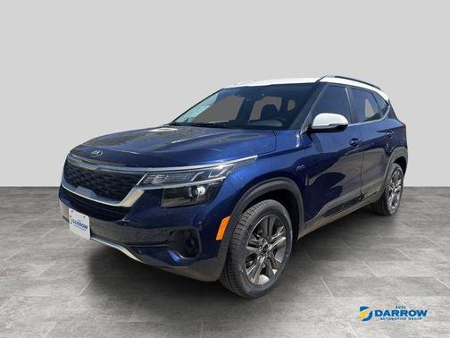 Dark Ocean Blue/White Roof 2021 Kia Seltos S
