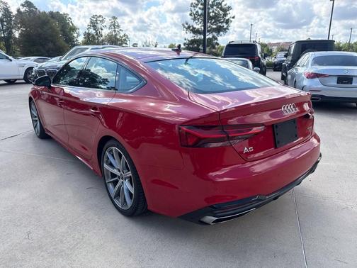 Progressive Red Metallic 2025 Audi A5 Sportback 45 S Line Premium