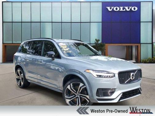 Gray Metallic 2022 Volvo XC90 Recharge Plug-In Hybrid T8 R-Design 7 Passenger