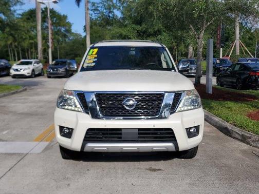 Pearl White 2017 Nissan Armada Platinum